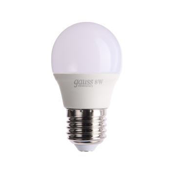 Лампа светодиодная Gauss Elementary, Е27, шар, 8 Вт, 540 Лм, 4000 К, нейтральный белый