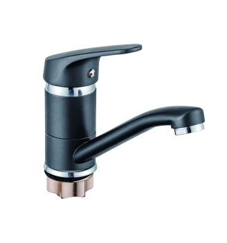 Смеситель для кухни Potato P45277-19 короткий излив (черный графит) *1/10