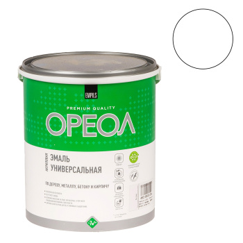 Эмаль акриловая белая 2,5 кг Ореол *1/4/120