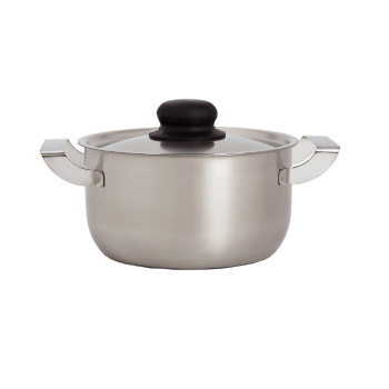 Кастрюля нерж. "АМЕТ" "Дачная" 1,0л d16см, выс.7,1см, d дна 13см Металл.кр. 1с812  (Аша)  *1/6