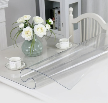 Скатерть "гибкое стекло" прозрачная  60 х 120см, толщ.0,8мм. CSG080/0,6/1,2 "Crystal" *1/12/24