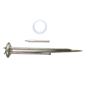 Тэн сухой 2кВт, нерж, фланец, Ø92 + анод М4 + прокладка (комплект) *1 Тэн сухой 2кВт, нерж, фланец, Ø92 + анод М4 + прокладка (комплект) *1