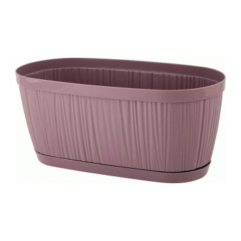 Кашпо пластм. "Barcelona"  2,7л 275х145мм h122мм с поддоном Морозная слива IG623310053*1/18