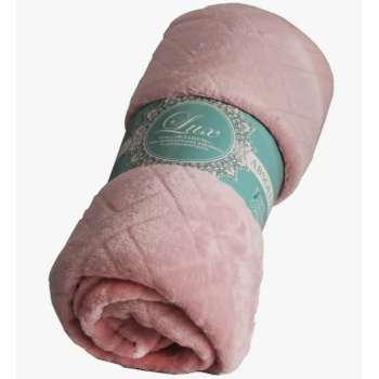 Плед 200*220см фланель жаккард кубики розовый 17-1605 FF FNJq PI5 2022 Absolute *1