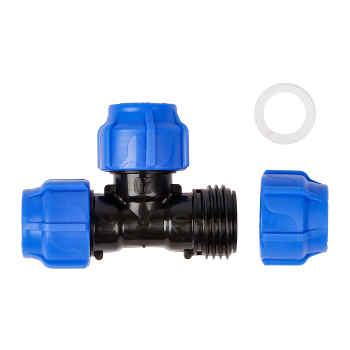 Тройник ПНД компрессия Ø 20х20х20 *1/200