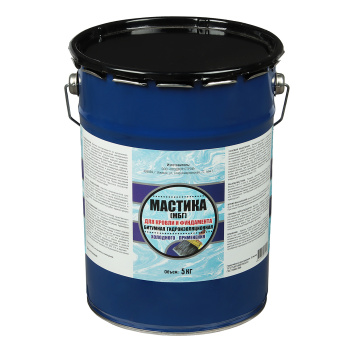 Мастика битумная кровельная 5 кг ХозДвор, гидроизоляционная Мастика битумная кровельная 5 кг ХозДвор, гидроизоляционная