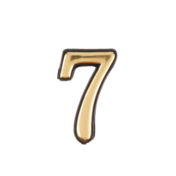 Номер квартирный пластмассовый золото №7 *10/150