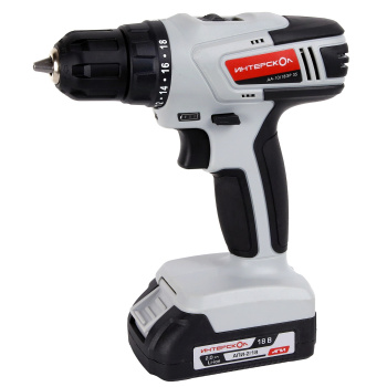 Дрель-шуруповерт 18В 2скор.0-450/0-1450об/мин 35Нм 2Ач 2аккум LI-ION ДА-10/18ЭР 35 ИНТЕРСКОЛ *1/8