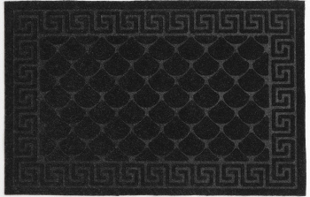 Коврик влаговпитывающий 40*60 см "Чешуйки" черный "KOVROFF" (арт.П/04/01/01)   *1/15