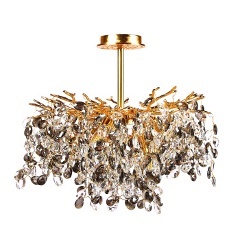 Светильник потолочный хрусталь 5509 Gold 500 мм Е14 S=16м2 золото VERNER LIGHTING *1