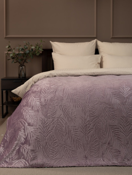 Плед 150*200см фланель Листья сиреневый TF FNE DKLI3 050/1520 NC Absolute *1