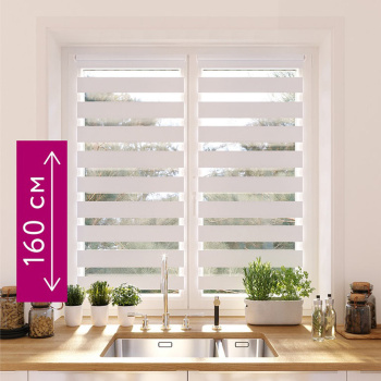 Штора Рулонная День и ночь снежно-белый 42,5*160 Легранд *1/6