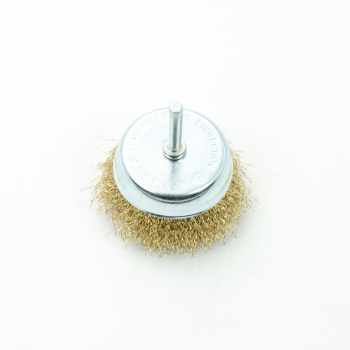 Щетка-крацовка "чаша" латунирован.круч.провол. 75мм 0,3мм для дрели арт.36700075 Bohrer *1/120