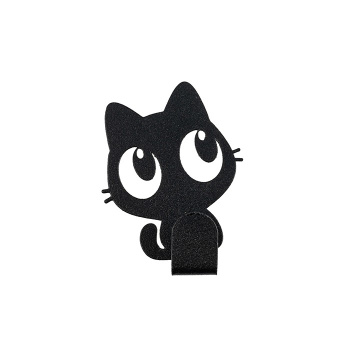 Крючок декоративные "Кот" металл 6,5х5х2см черная Verda Line *1/102