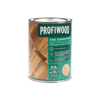 Лак алкидно-уретановый PROFIWOOD, 0.7 кг, паркетный, глянцевый