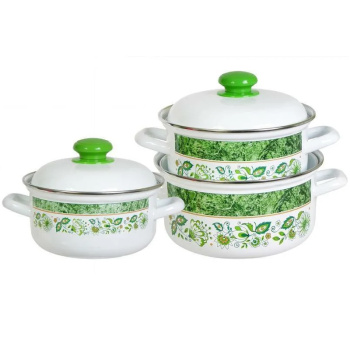 Набор кастрюль стальн. эмалиров. С-124АП2/4 "Уральский сувенир" (кастр.1,5л+2,0л+3,0л) *1