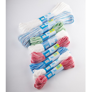 Шнур полипропиленовый d 5мм дл.10м Цветной вязаный арт.30149 ("Сибшнур") *1/160