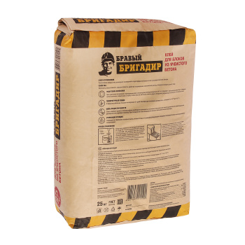 Клей для блоков 25 кг Бравый бригадир КСБ-17 Клей для блоков 25 кг Бравый бригадир КСБ-17