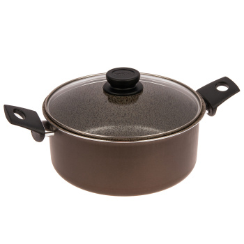 Кастрюля алюм.а/приг. Jarko "MERLETTO" 4,5л d24см Стек.кр. JMr-224-11 *1/4