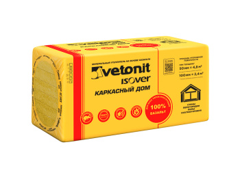 Утеплитель Vetonit Каркасный дом, 100 мм, 4 плиты, 2.4 м² Утеплитель Vetonit Каркасный дом, 100 мм, 4 плиты, 2.4 м²