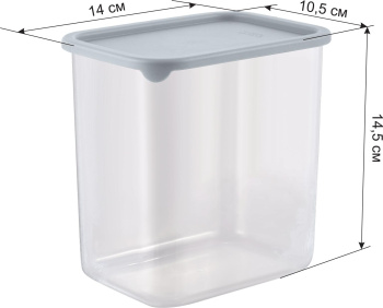 Банка для продуктов пластм. "Vanilla" 1,5л 140x105x146мм Трюфель SE168210025 "Sugar&Spice" *1/8