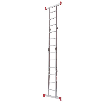 Лестница-стремянка алюм. "трансформер" 4секц. х 3ст., общ.дл.3,48м "Vira Rus" 600403 (СПб) *1