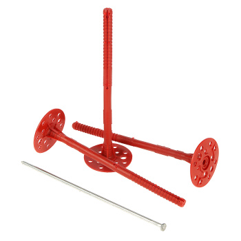 Дюбель 10х200 мм для теплоизоляции BROZEX, метал. гвоздь IZM, 30 шт.