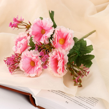 Букет искусственный «Циния изящная», 5×24 см, МИКС