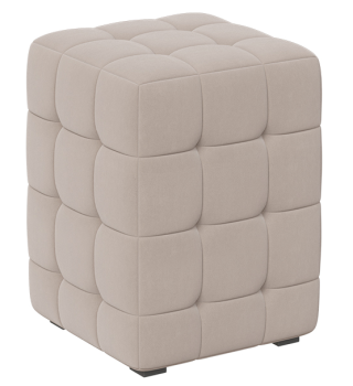 Пуф ТриЯ, 40х30х30 см, квадрат, велюр, мокко светлый аристо