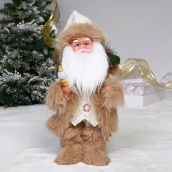 Дед Мороз - Лесовичок "Волшебная борода" 30 см, Шампань