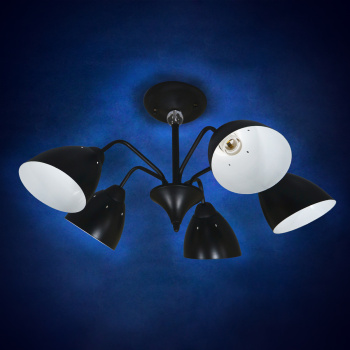 Люстра Verner Lighting N3222/5, 40 Вт, E27, 5 ламп, черный