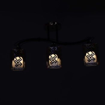 Люстра Verner Lighting A3944/3, 40 Вт, Е27, 3 лампы, черный/золото