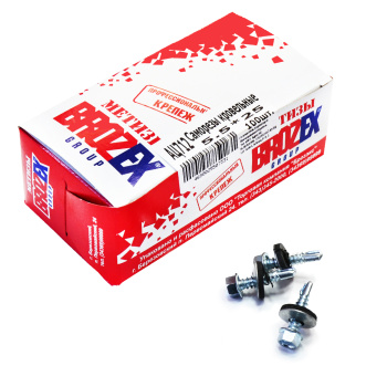 Саморезы кровельные 5.5х25 мм BROZEX, оцинкованная сталь, 100 шт.