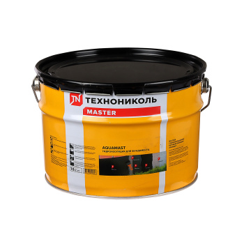 Мастика битумная 10 кг ТехноНиколь АquaMast, гидроизоляционная Мастика битумная 10 кг ТехноНиколь АquaMast, гидроизоляционная
