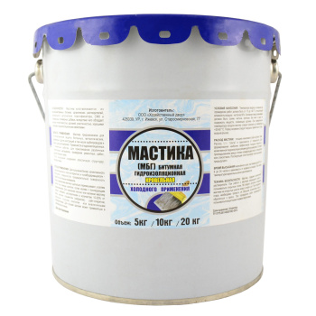 Мастика битумная 20 кг ХозДвор, гидроизоляционная Мастика битумная 20 кг ХозДвор, гидроизоляционная