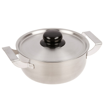 Кастрюля нерж. "АМЕТ" "Дачная" 1,0л d16см, выс.7,1см, d дна 13см Металл.кр. 1с812  (Аша)  *1/6