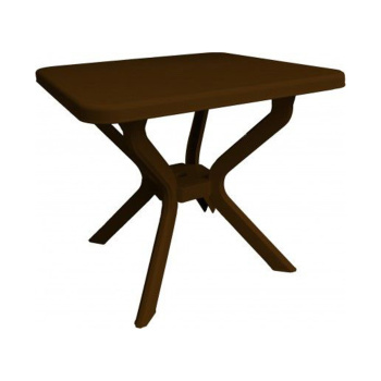 Стол пластм. квадратный 790х790мм, выс.700мм Коричневый Т 1-5 ("Тек А Тек") *1