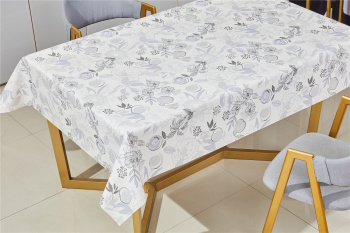 Клеенка на тканевой основе, полиур.покр."Kleo" "Инжир" св.сир.с сер. на белом ш.1,37м SFPU-7955C *20