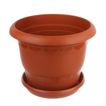 Кашпо пластм. "Toprak"  5,0л d верха 250мм h180мм с поддоном Терракот А5230тр (Копейск)   *1/30