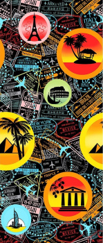 Полотенце пляжное вафельное 75*150см Вояж-2 170г/м2 Touch *10