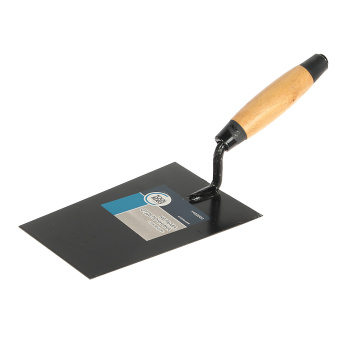 Кельма отделочника стальная T4P, трапеция, деревянная ручка Кельма отделочника стальная T4P, трапеция, деревянная ручка