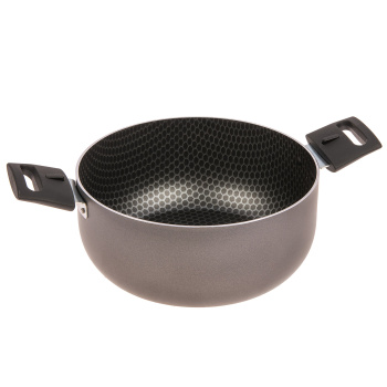 Кастрюля алюм.а/приг. Jarko "Terra" д/ИНДУКЦ.плит 1,2л d16см. Дл.ручка, Стек.кр. JTr-416-11 *1/4