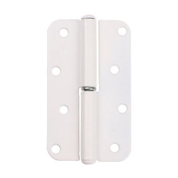 Петля накладная полимер.110мм белая ЛЕВАЯ СКОБИС *50