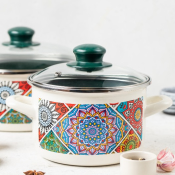 Кастрюля эмалированная "Султана" 4,75л d24см Стекл.кр. 3154 ("МЕТРОТ" Сербия) *1/4 Кастрюля эмалированная "Султана" 4,75л d24см Стекл.кр. 3154 ("МЕТРОТ" Сербия) *1/4