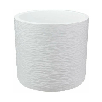 Кашпо пластм. "Сланец" 3,4л d верха 200мм h190мм со вставкой Белый М3199 ("М-П")*1/12