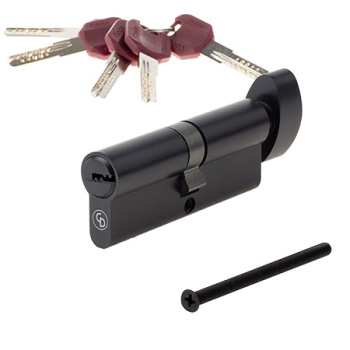 Механизм врезной 80(40/40)-С черный ключ/вертушка ZM-С-BLM Code Deco*1/12/48