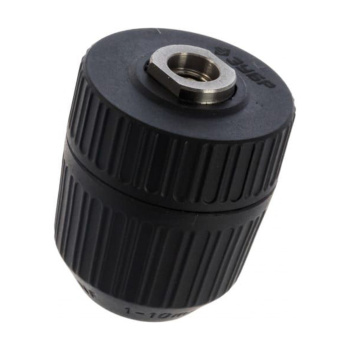 Патрон для дрели 10мм БЗП резьба 3/8" корпус пластик (2907-10-3/8) ЗУБР *1/36