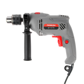 Дрель 775Вт 1скор.0-3000об/мин патрон13мм реверс ударная 0-48000уд/мин ДУ-13/775 ПОБЕДА *1/10