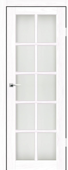 Дверь межкомнатная остеклённая АНЖУ РоялВуд Экошпон БЕЛЫЙ 700 мм Аркада*1