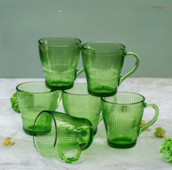 яяяКружка стекло 280мл "Louise Chartreuse" Зеленый прозрачный O0490 "Luminarc" *6